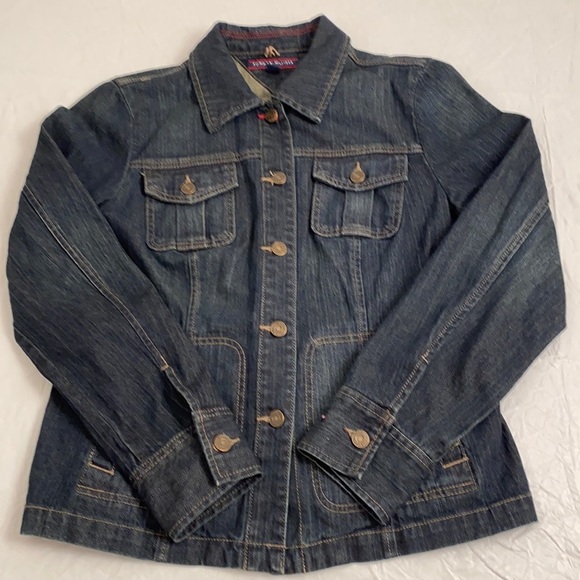Tommy Hilfiger dark rinse utility denim jacket L - Picture 5 of 11
